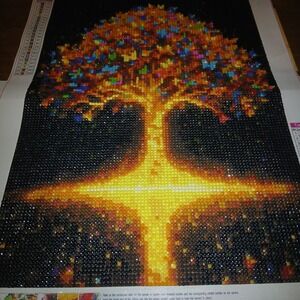 Finished 5d Diamond Art 30x40 Cm, Coloful Tree